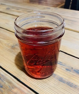 freshly brewed cup of roselle tea