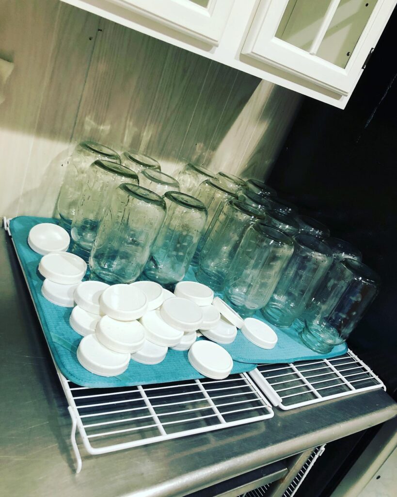 jars drying