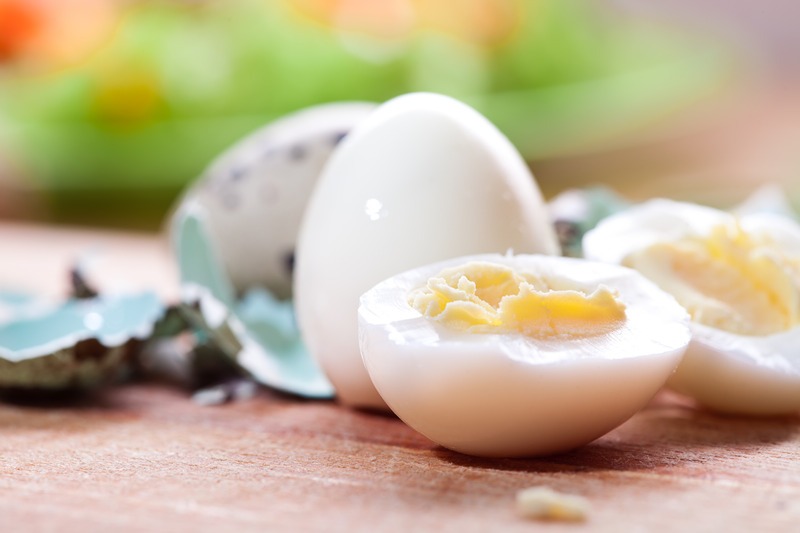 Boiled quail eggs