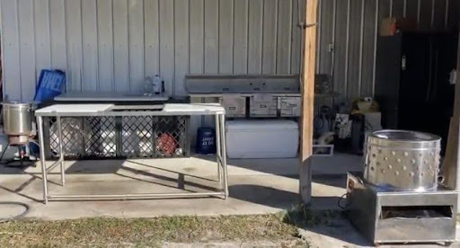 chicken processing area