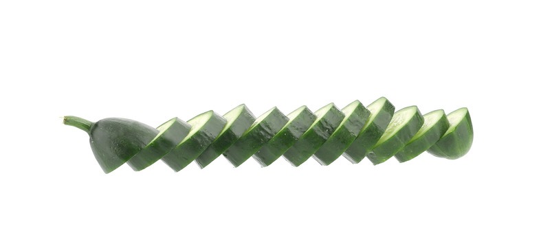 a sliced cucumber