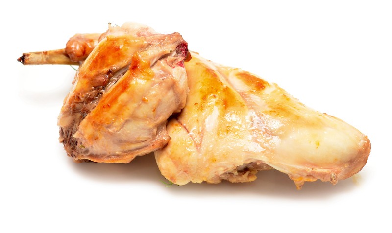 rabbit meat isolated on white