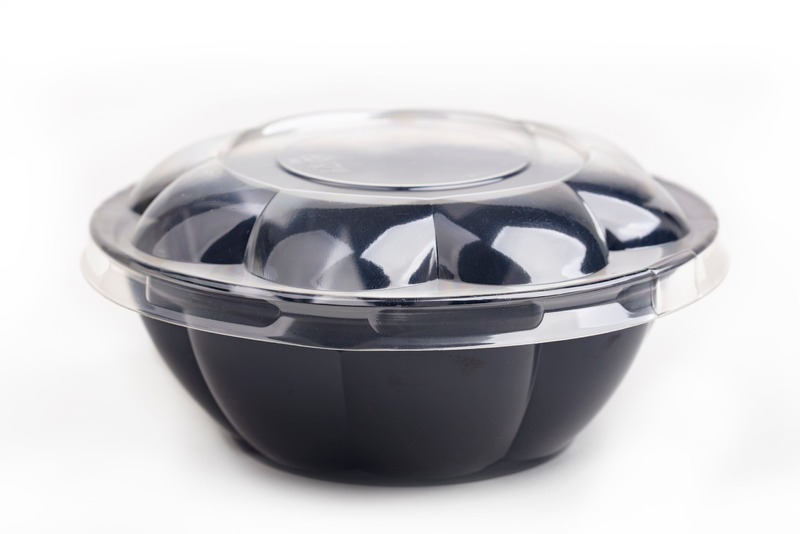 plastic to go container with a clear lid