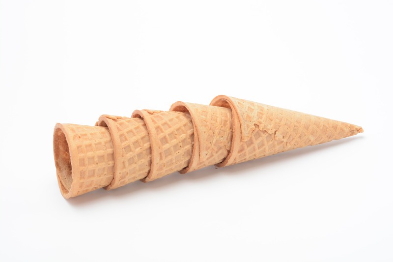 empty ice cream cones