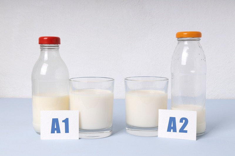 a1 milk and a2 milk side by side