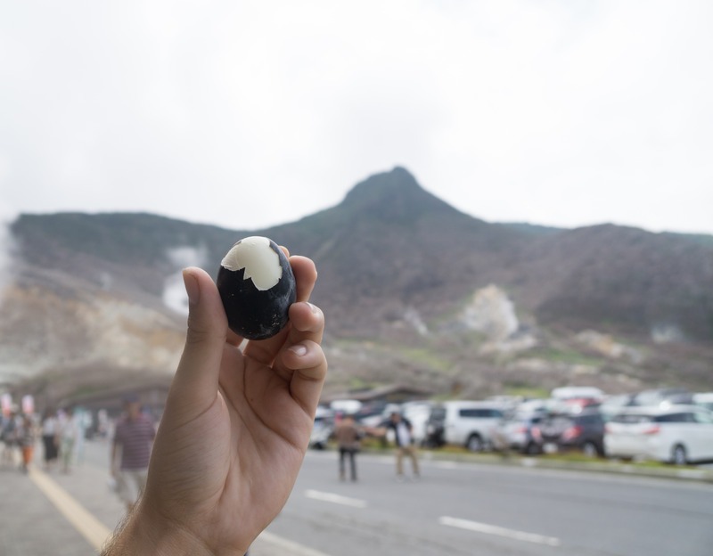 Black egg sold in Hakone Japan