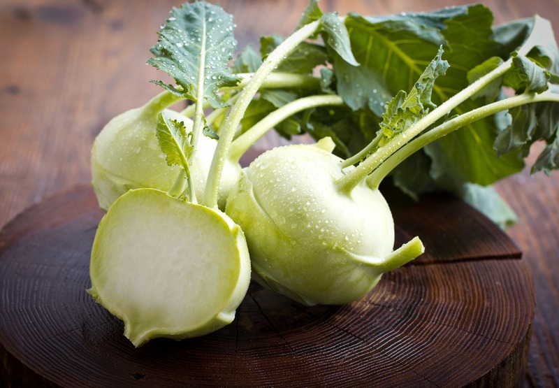 kohlrabi sliced open