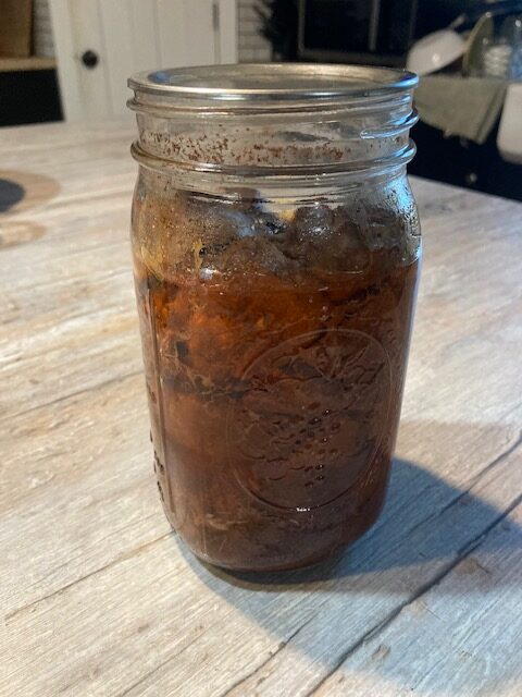 pressure canned meat in a jar